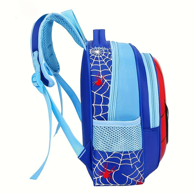 Compact Spider-Man travel backpack for children, ideal for road trips, flights & outdoor adventures.