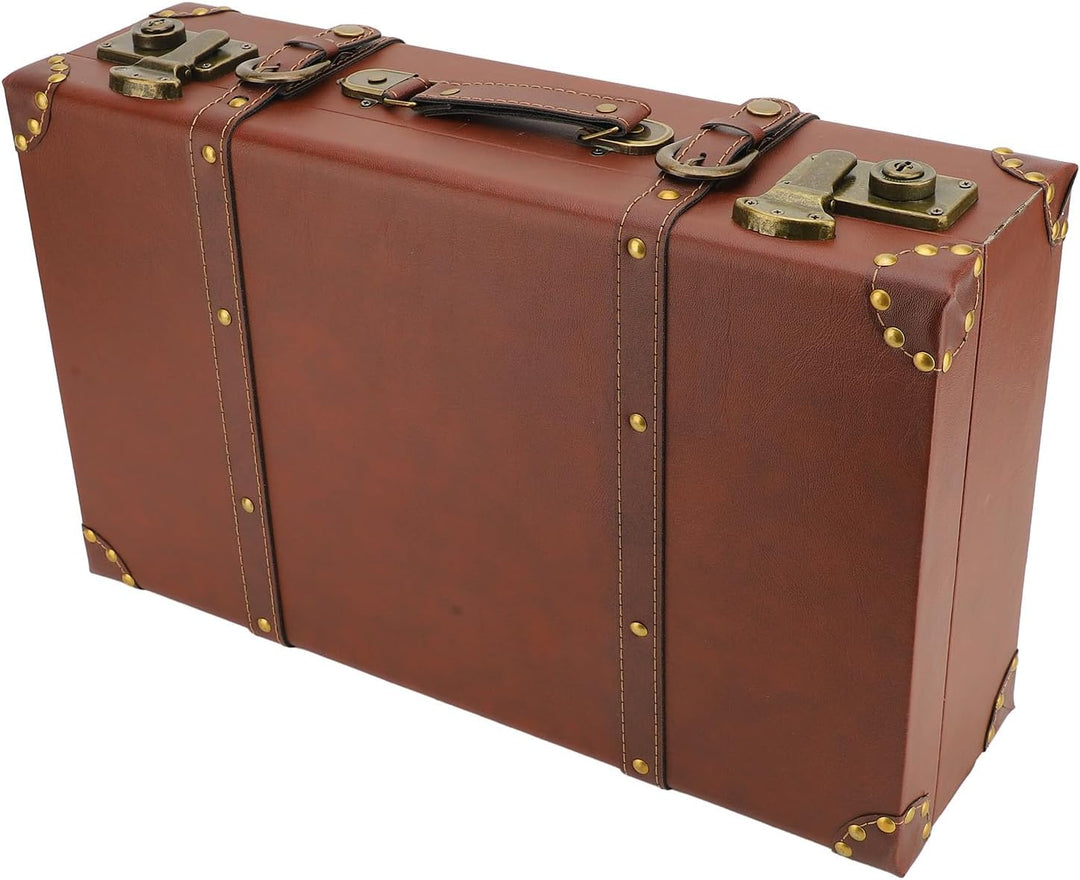 Stylish heritage brown leather carry-on bag. Vintage unisex luggage for overnight travel and weekends.