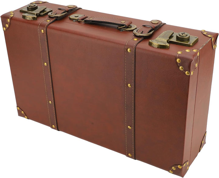 Stylish heritage brown leather carry-on bag. Vintage unisex luggage for overnight travel and weekends.