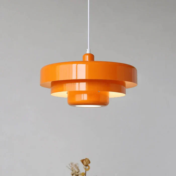Vintage LED pendant light with classic metal and elegant finish, available in vibrant colors for interior spaces.
