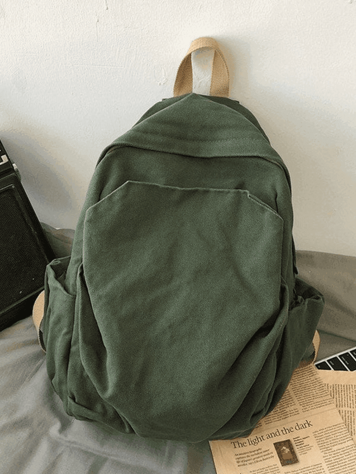 Lilac vintage wash backpack, stylish canvas for college, school, and university students.