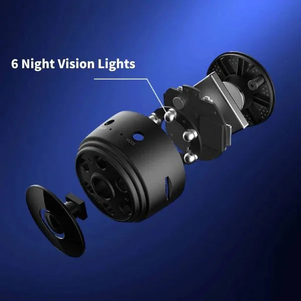 Waterproof wireless backup camera for RVs and trailers, black, with 360° bracket and night vision, enhances reversing safety.