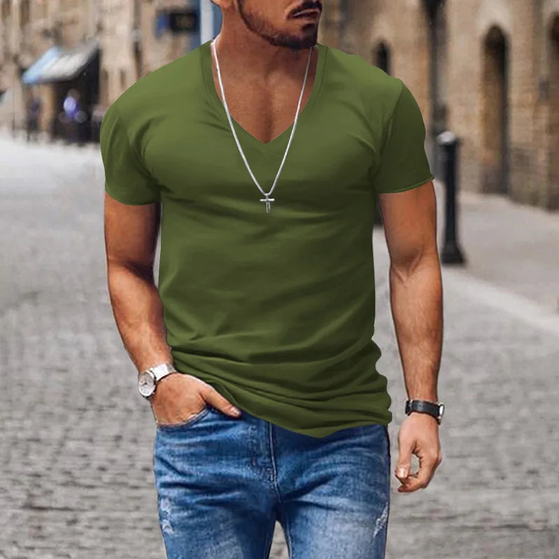 Soft men's t-shirt for ultimate comfort. This lightweight, short sleeve summer top is ideal for mens apparel.