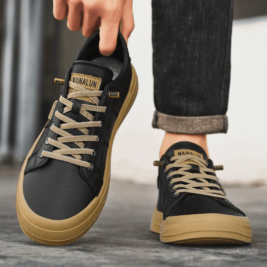 White men's durable walking sneakers, premium everyday shoes for ultimate comfort & casual style.