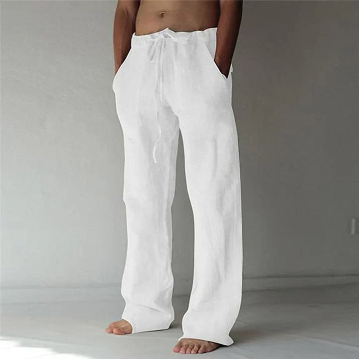 Men's relaxed baggy fit casual pants in a light fabric, perfect for trendy warm weather comfort.