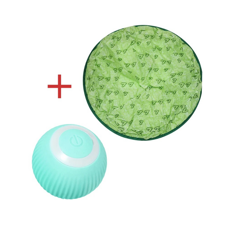 WhiskerFun interactive rolling cat toy for stimulating play, an automatic chase ball for all cats.