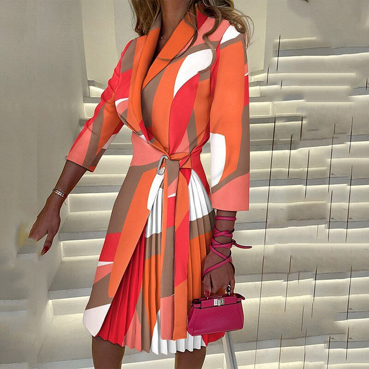 Versatile women's houndstooth blazer dress, transitioning seamlessly from workwear to an elegant party outfit.