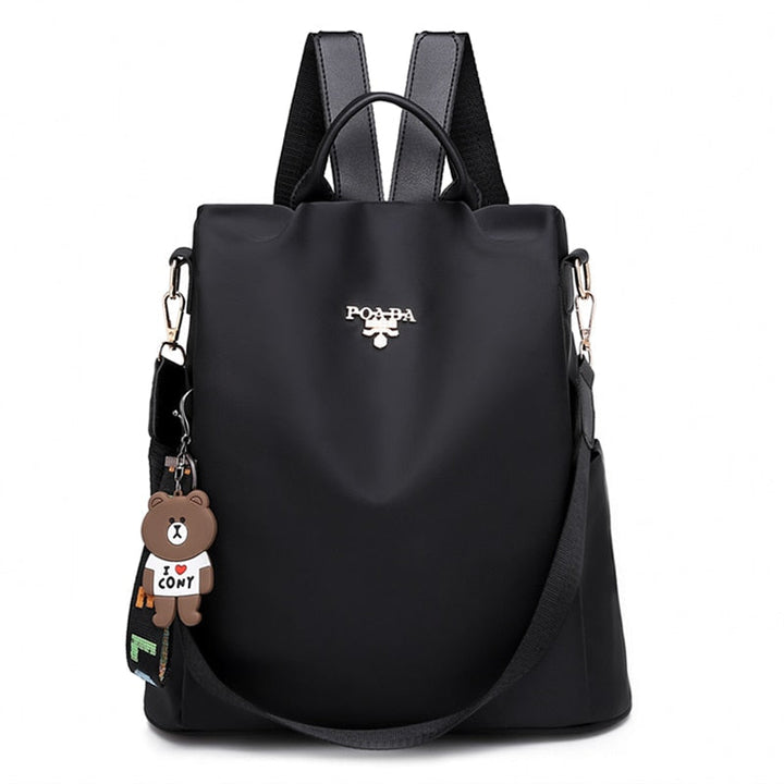 Organized women's anti-theft backpack. Water-resistant, stylish, and secure for all your daily necessities.
