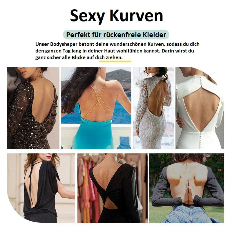 Low-back backless bodysuit bra for women, provides invisible support & shaping for daring necklines.