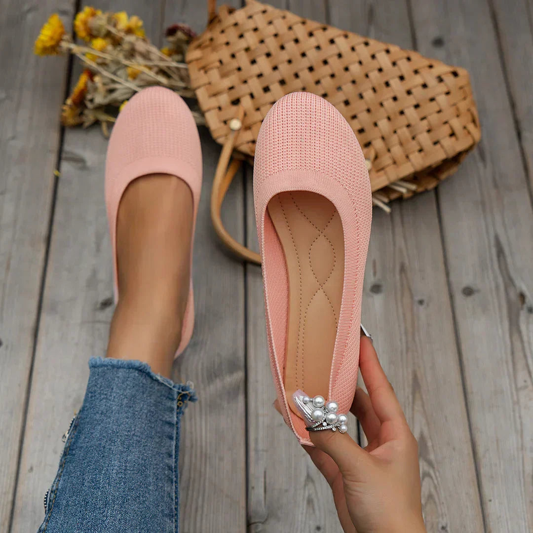 Women's comfortable slip-on ballerina flats, flexible design ensures all-day comfort & style.