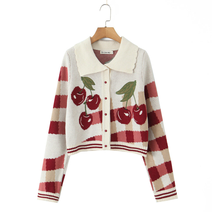 Colorful women's cropped floral cardigan, a cheerful & stylish jacket for spring/summer layering.