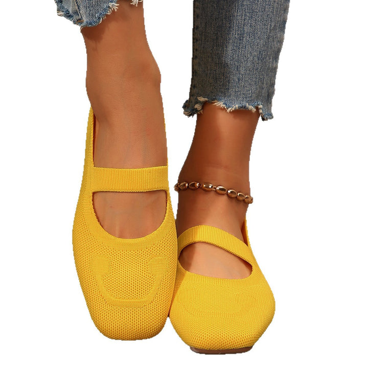 Women's Cheerful Mary Jane flats with a soft lining and durable sole, designed for all-day walking comfort.