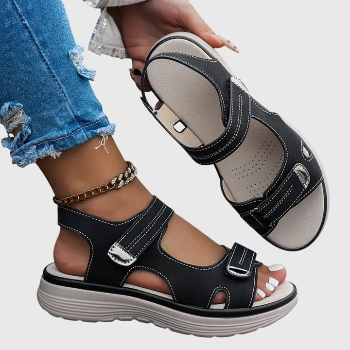 Supportive women's walking sandals, offering ultimate comfort and foot pain relief for daily wear.