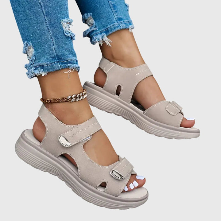 Comfortable women's walking sandals, orthopaedic design provides essential arch support & relief.