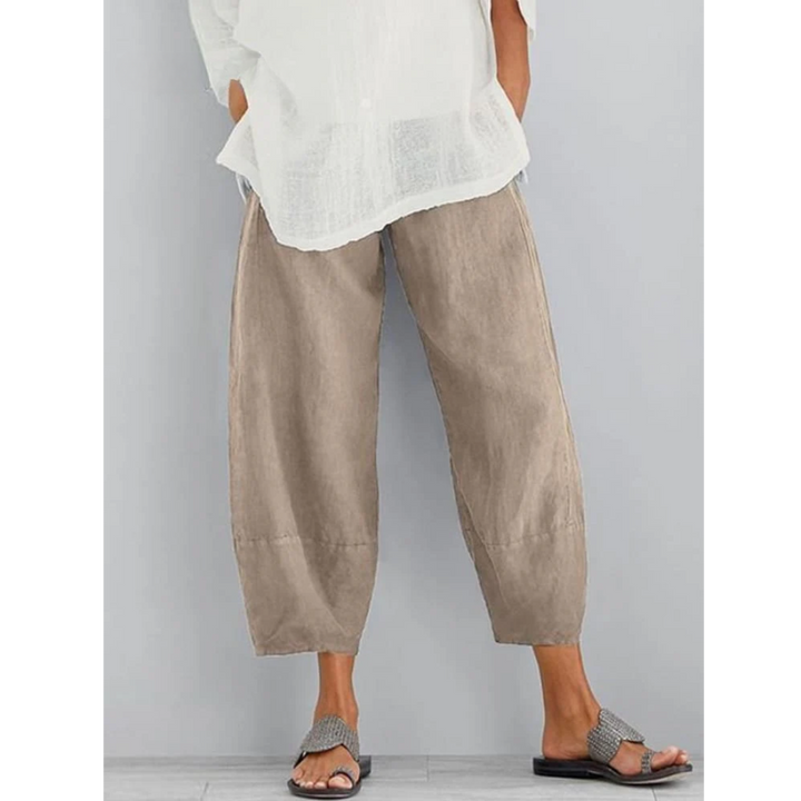 Women's comfortable relaxed fit leisure pants for everyday wear. Soft, breathable fabric perfect for spring & summer casual style.