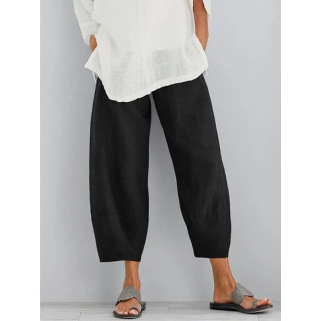 EmiliaMarie Women's Comfortable Relaxed Fit Leisure Pants, ideal for everyday casual wear. Stylish and versatile bottoms.