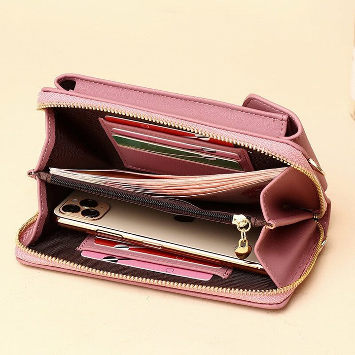 Modern women's PU leather flap bag, compact size, adjustable for perfect fit.