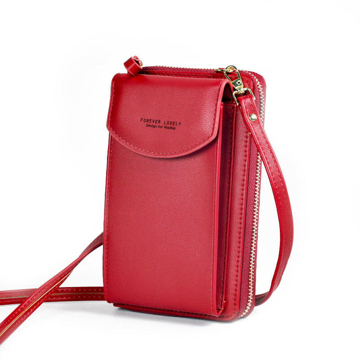 Small women's PU leather crossbody, perfect for daily essentials, sleek and modern.
