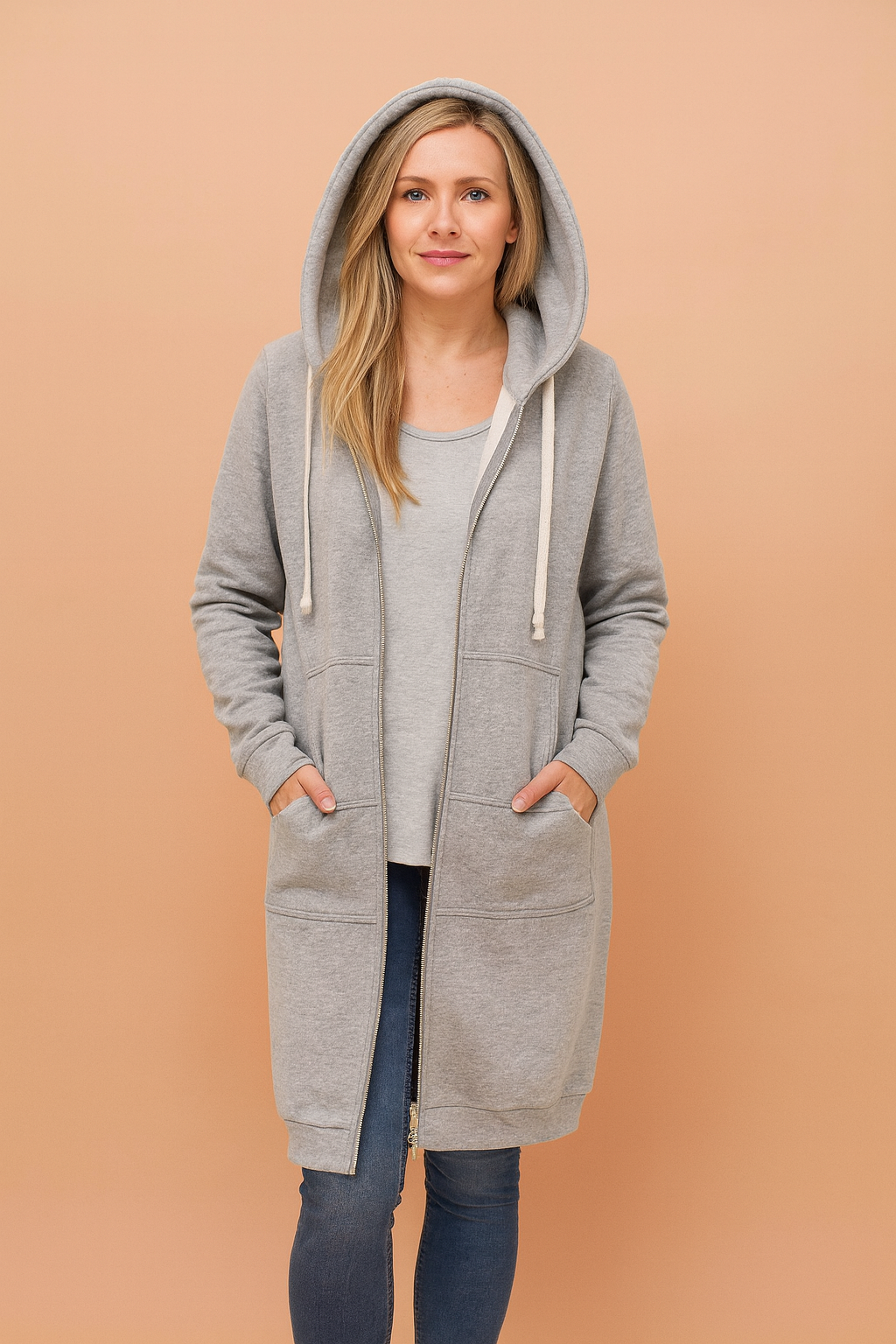 Versatile women's long sweater, a cozy knit perfect for layering and creating elegant outfits.