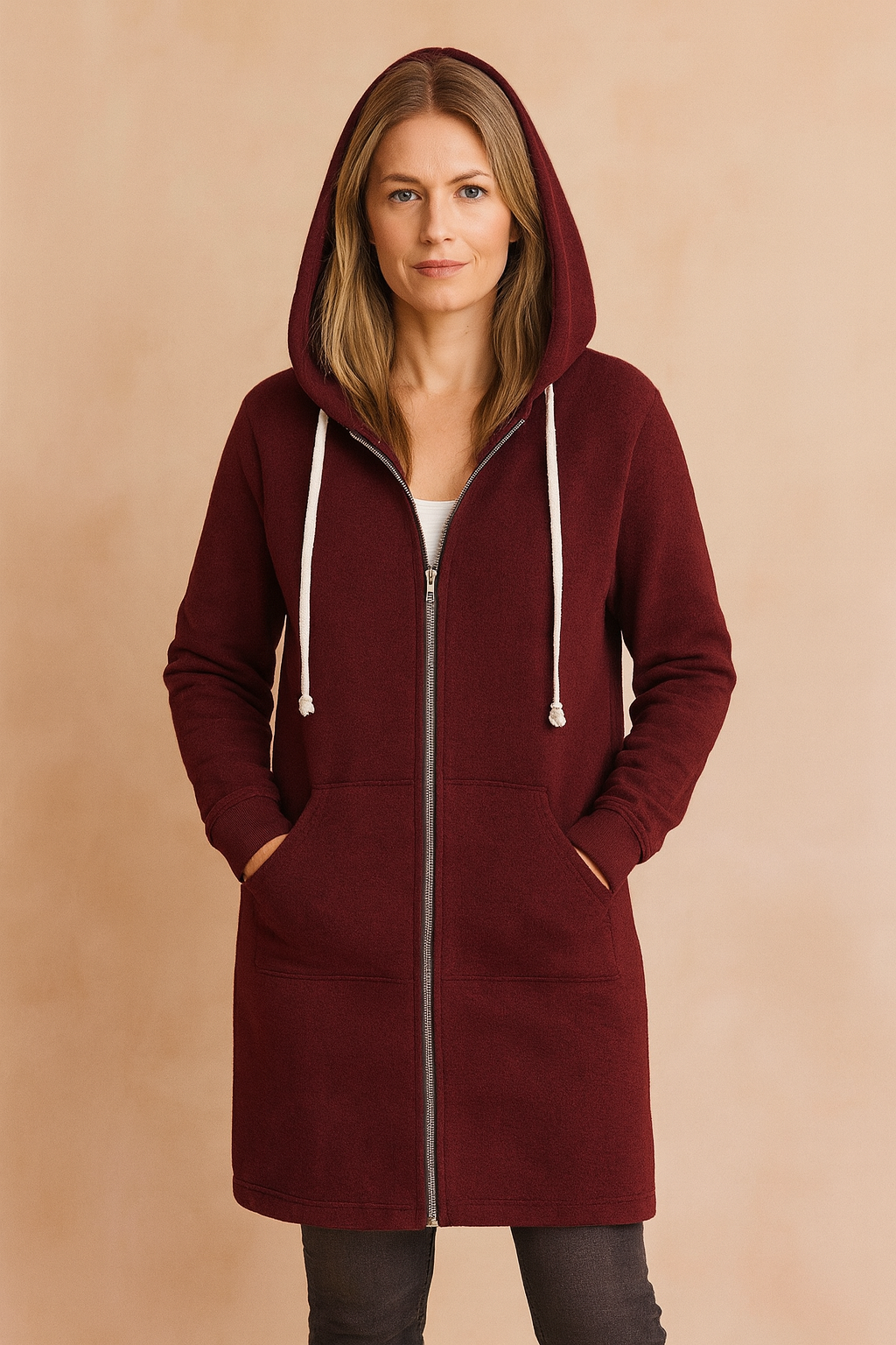 Elegant women's long pullover, designed for warmth and a chic look in fall & winter.