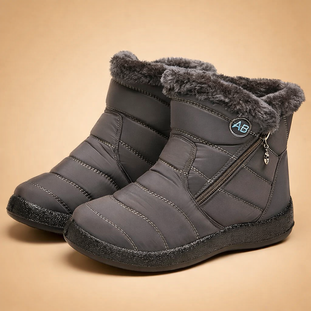 Women's cozy lined winter ankle boots, perfect for warmth & style in cold weather.