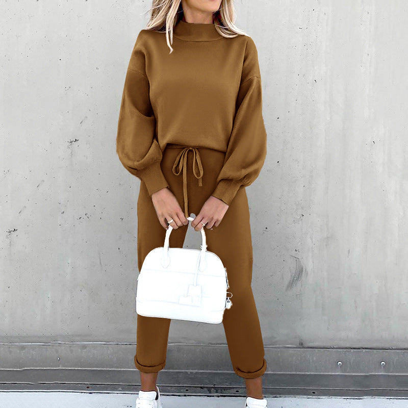 Relaxed fit women's loungewear track suit, featuring a cozy feel and stylish design for ultimate ease.