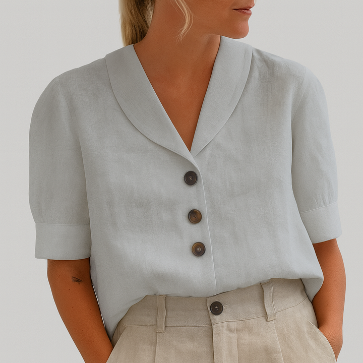 Soft feel women's casual t-shirt, relaxed fit for effortless summer comfort. Short sleeve everyday style top.