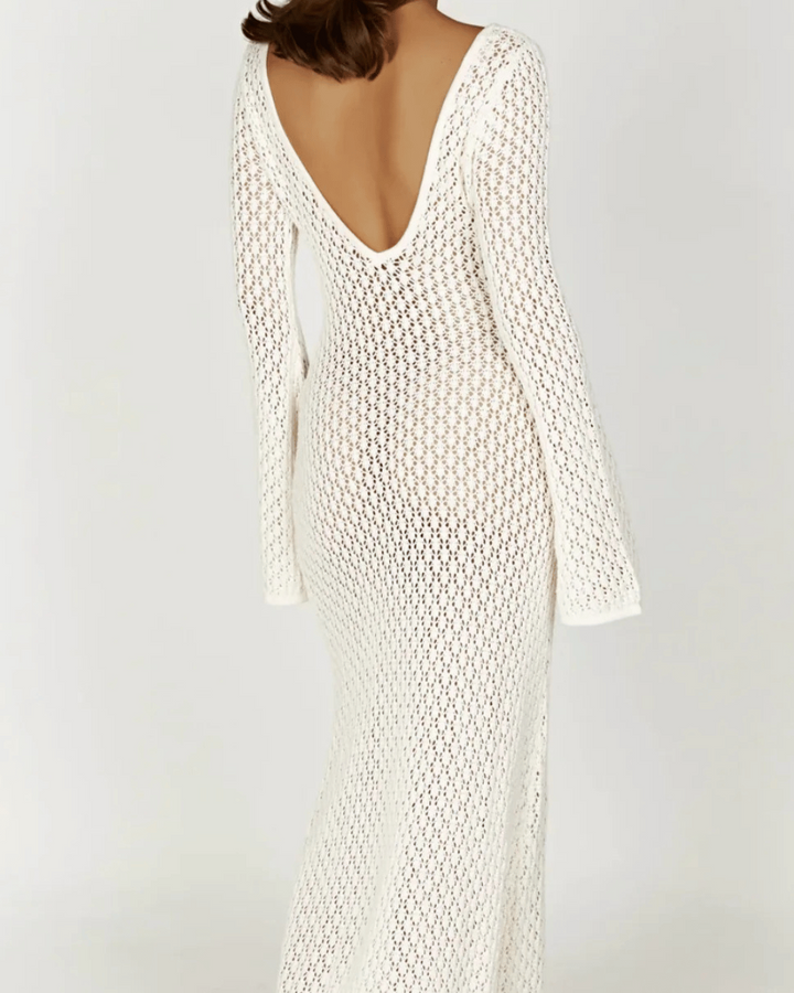 Lightweight V-neck beach cover-up dress for women, ideal for poolside and casual summer wear.