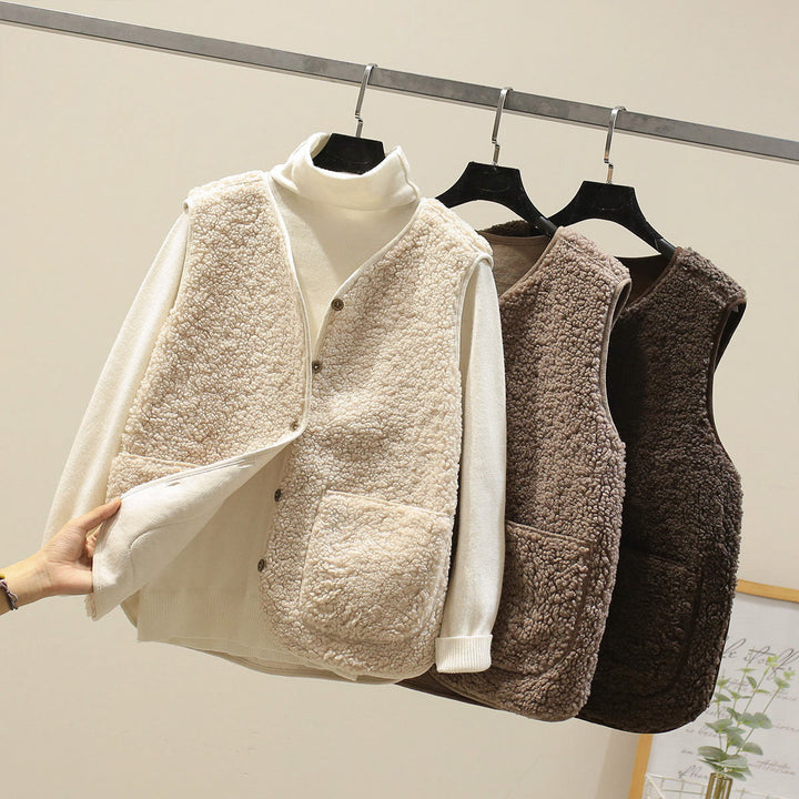 Women's timeless comfort essential in neutral beige, elegant, versatile, and chic for everyday wear.
