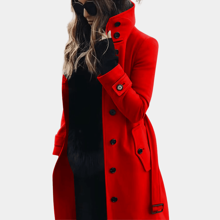 Warm women's quilted trench coat, ideal for seasonal elegance. A timeless fall and winter jacket.