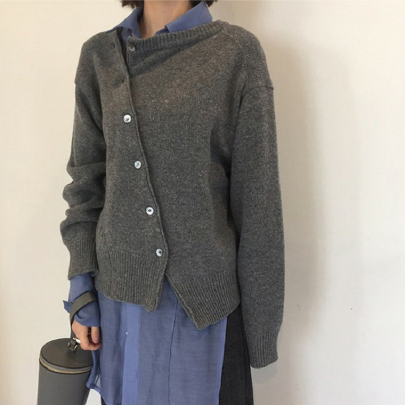 Elegant women's soft knit wrap cardigan, a cozy layering piece for chic fall & winter outfits.