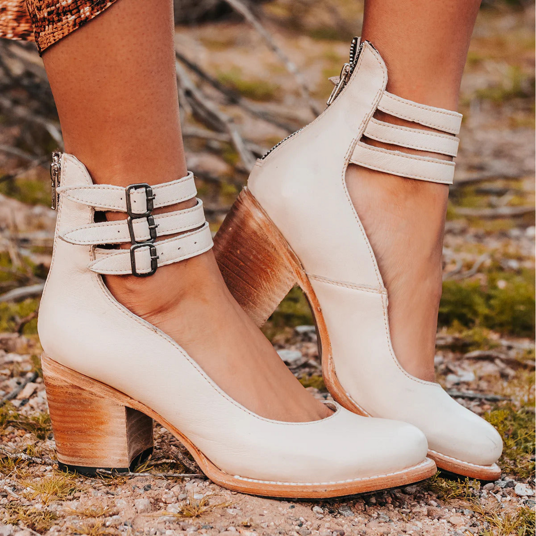 Women's party sandals: glamorous strappy ankle strap block heel for dancing.