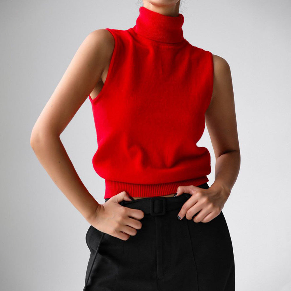 Sophisticated women's turtleneck sweater. Versatile long-sleeve top for casual chic or elegant winter outfits.
