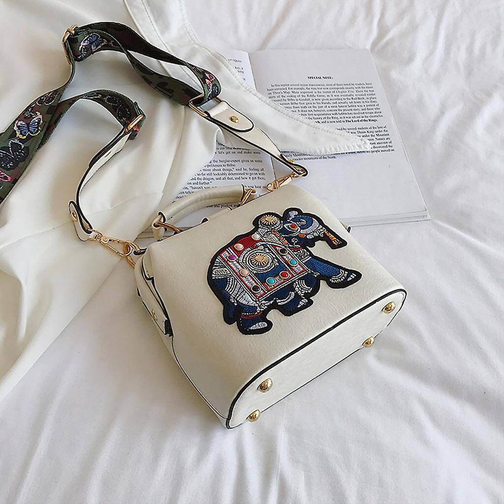 Women's lightweight embroidered mandala bag, perfect bohemian accessory.