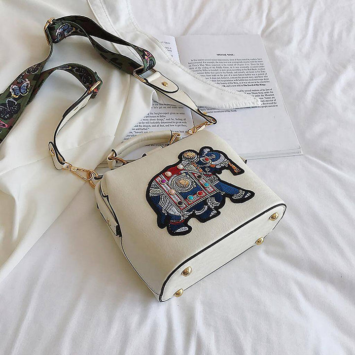 Women's lightweight embroidered mandala bag, perfect bohemian accessory.
