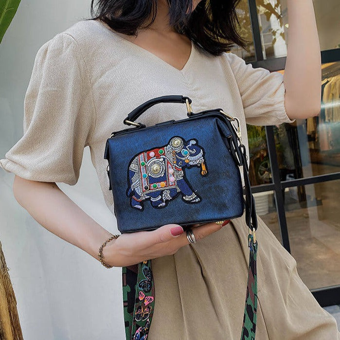 Women's lightweight embroidered bag, perfect multi-use bohemian accessory.
