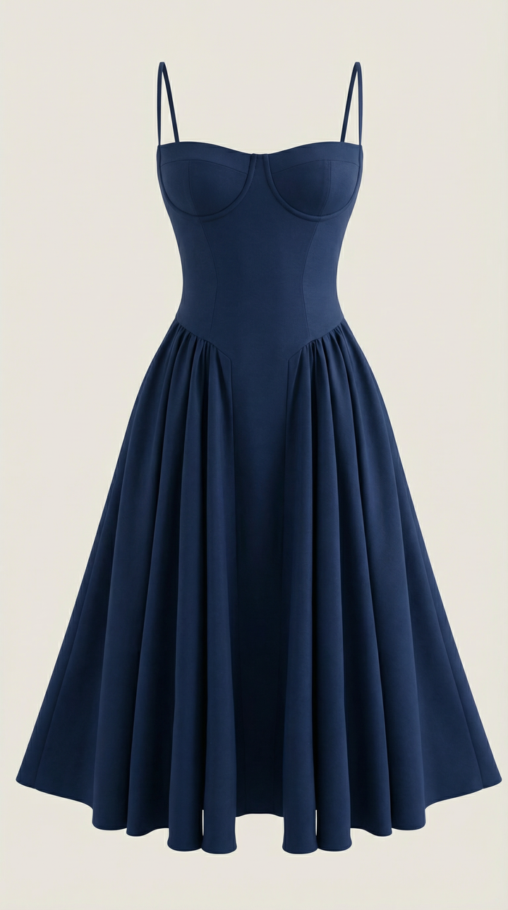 Beautiful women's floral midi dress, perfect for spring fashion and elegant events.