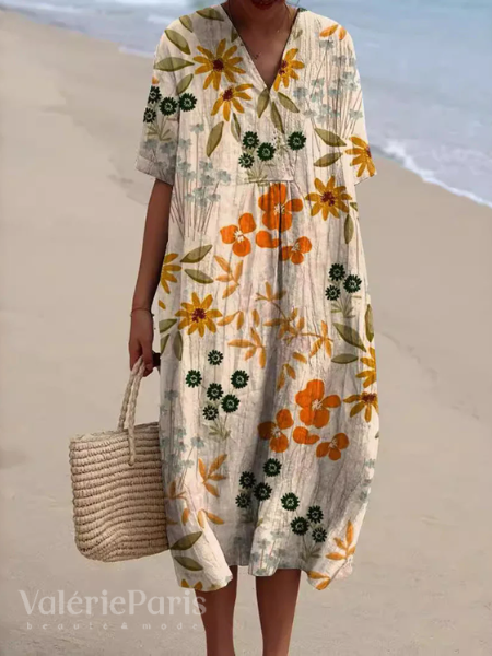 Lightweight floral print summer maxi dress for women, perfect beach or holiday wear.