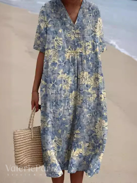 Everyday women's floral maxi dress with a relaxed fit, perfect for summer.