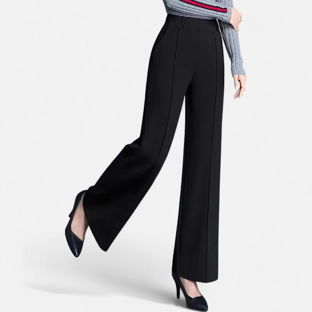 Everyday women's high-waist straight-leg trousers, comfortable and stylish for any occasion.