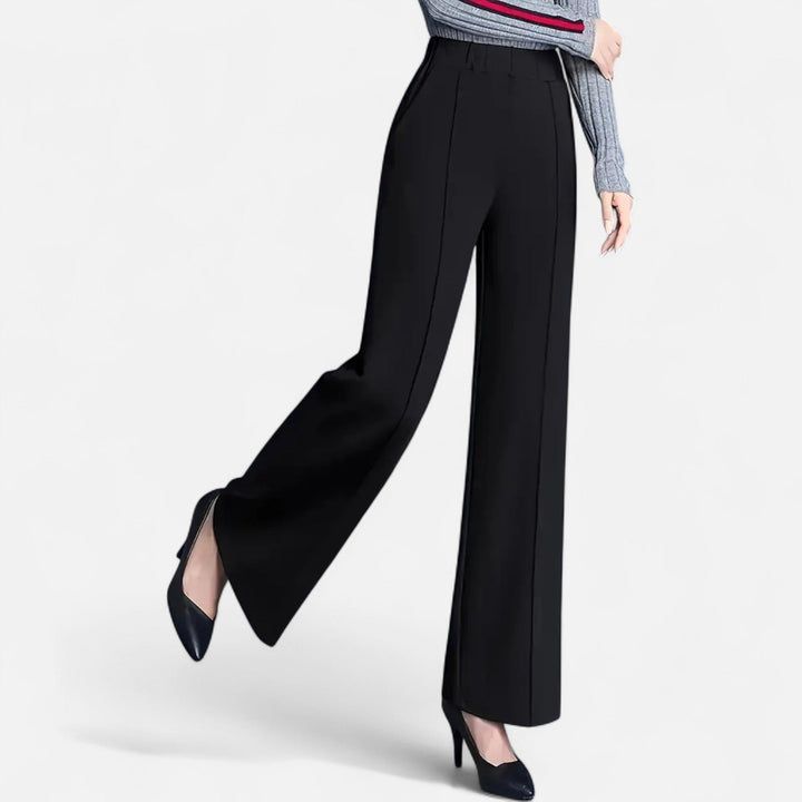 Everyday women's high-waist straight-leg trousers, comfortable and stylish for any occasion.