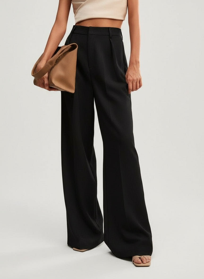 Versatile women's wide leg trousers, high waist, easily dressed up or down for any occasion.