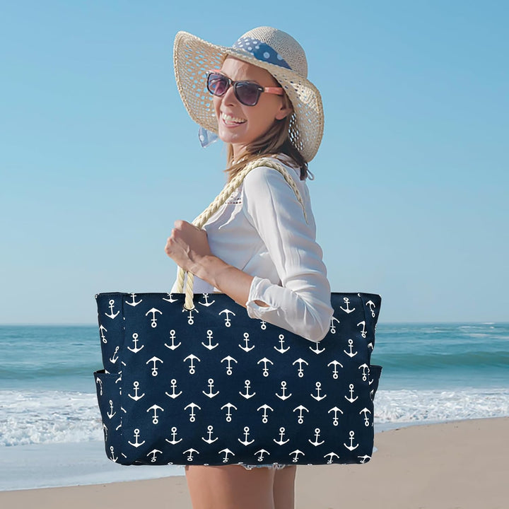 Roomy waterproof tote bag for women's travel & shopping.