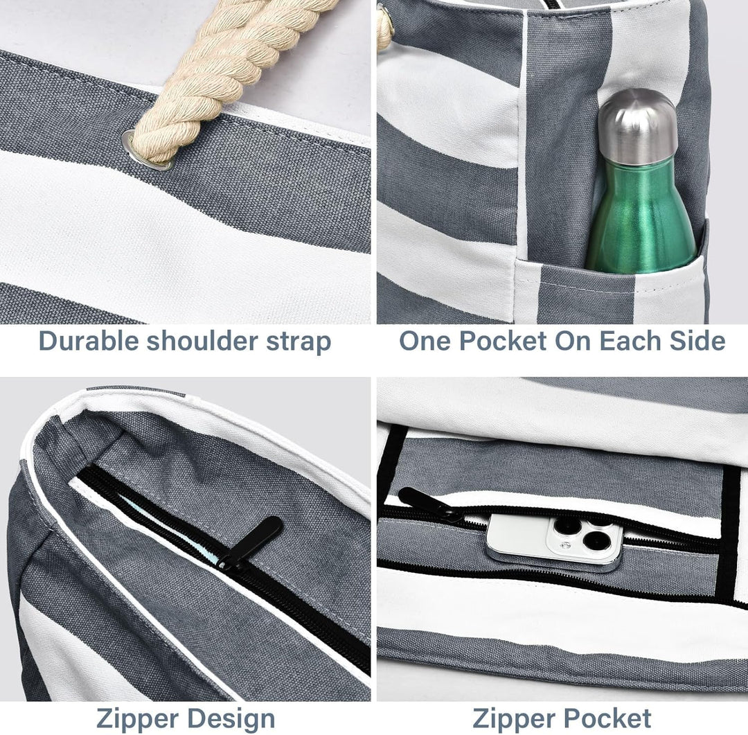 Large durable waterproof tote bag for women's daily commute.