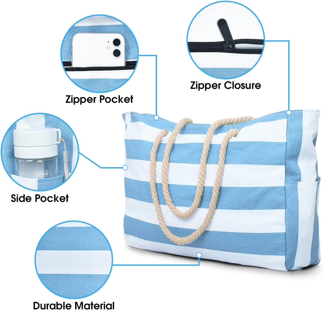 Women's travel tote, waterproof to protect belongings.