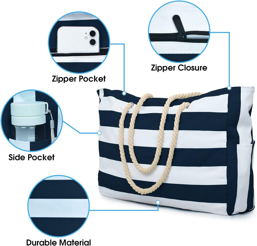 Large durable waterproof tote bag for women's daily errands.