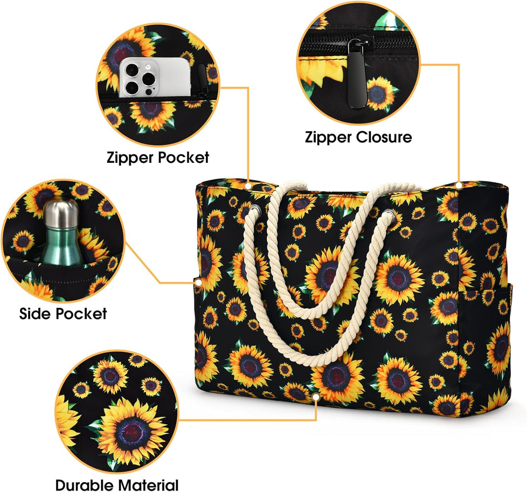 Waterproof tote for women, ideal for work and play.