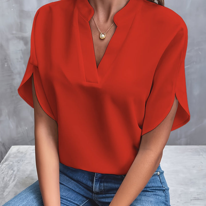 Lightweight long sleeve blouse, perfect for spring fashion, an elegant top for ladies' versatile wardrobe.