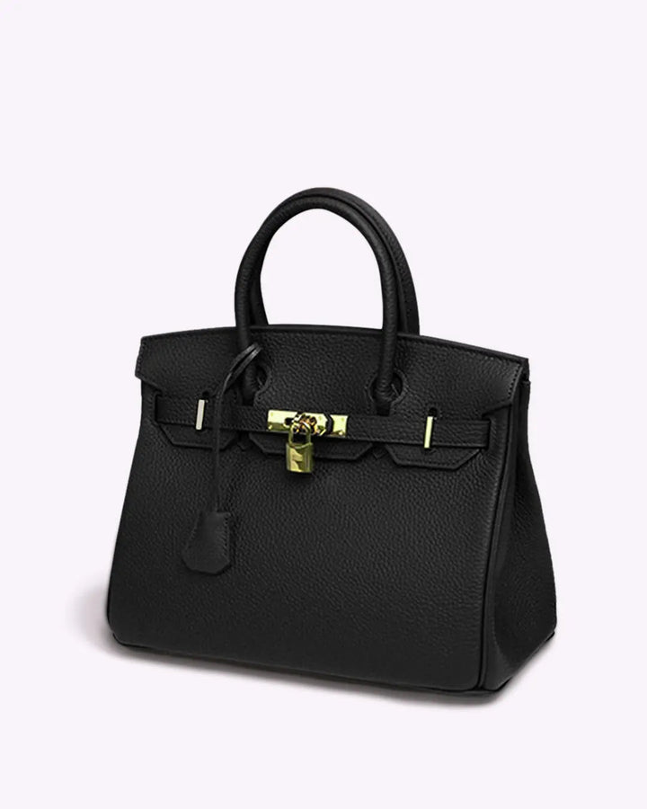 Chic genuine leather shoulder bag, classic luxury accessory for women.