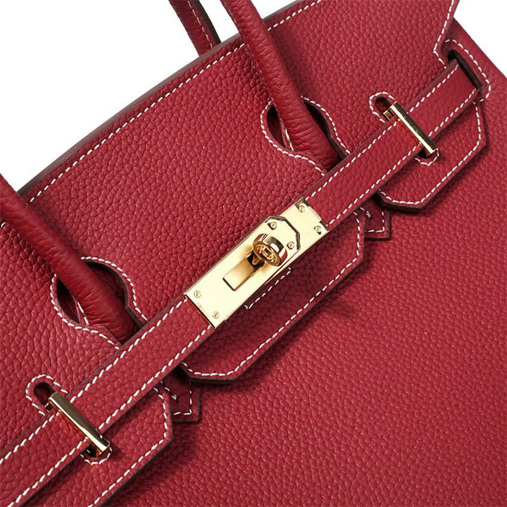 Luxury genuine leather handbag, a sophisticated classic for women.